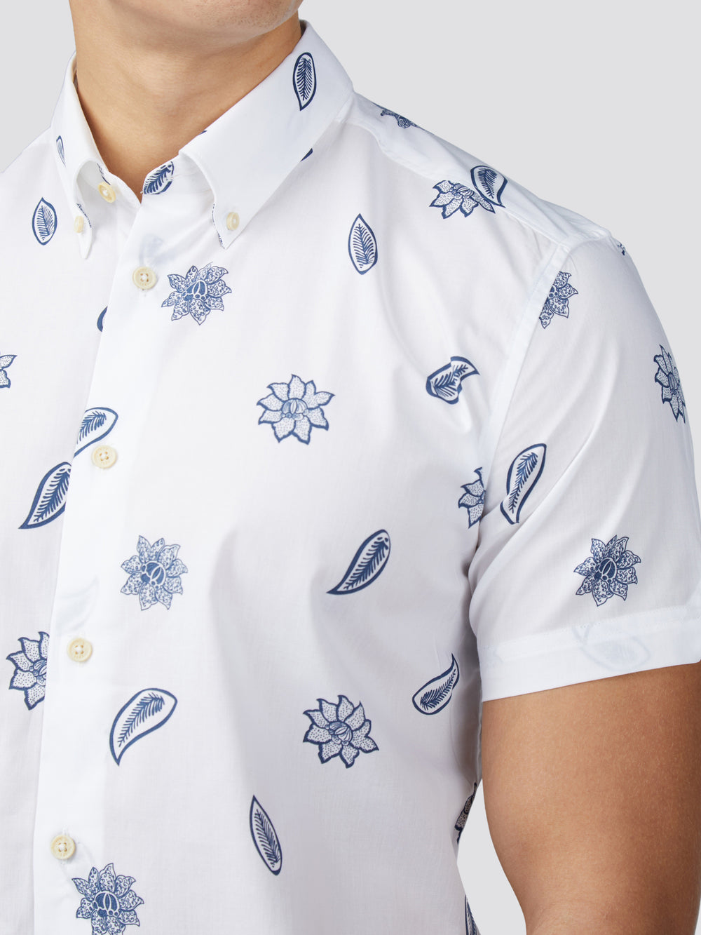 Chemises Ben Sherman Signature Floral Blanche | YLD-70772650